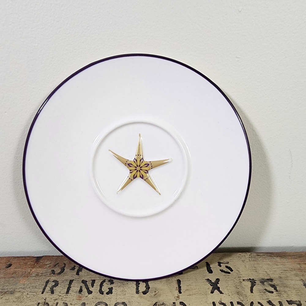 Starbucks 2006‎ coffee saucer replacement plate purple plum star design